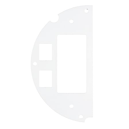 Hubbell Wiring Device-Kellems Recessed 6" Series, Sub Plate, 50% Left Side, (1) Style Line Decorator Opening, (2) Hubbell Keystone Openings S1R6SPE